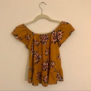 boho flowy floral top